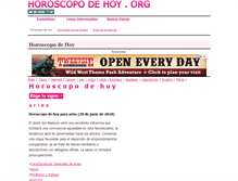 Tablet Screenshot of horoscopodehoy.org